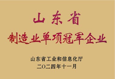 山东省制造业单项冠军 山东省制造业单项冠军
